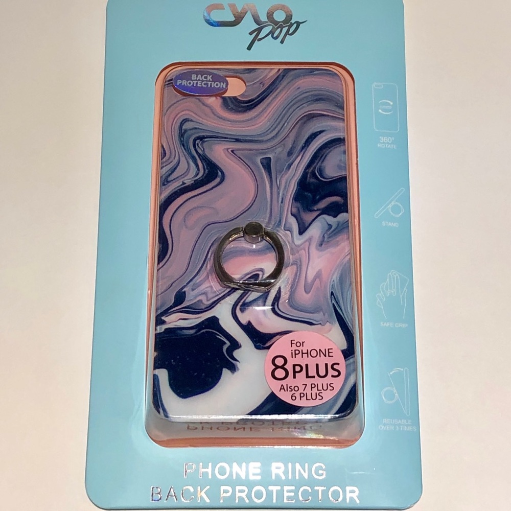 Cylo Pop NWT iPhone 8+/7+/6+ Ring Back Protector